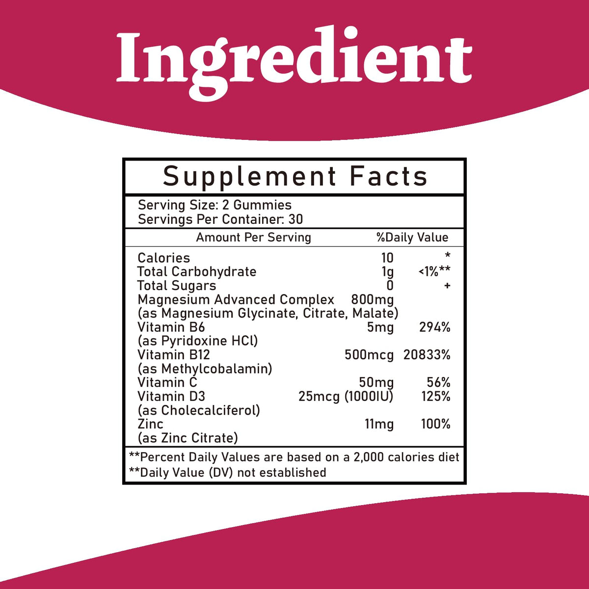 Magnesium Complex Gummies 800mg - 60 Counts Magnesium Glycinate&Citrate&Malate Gummy for Rest Muscle Function Bumjazz buy supplements Au