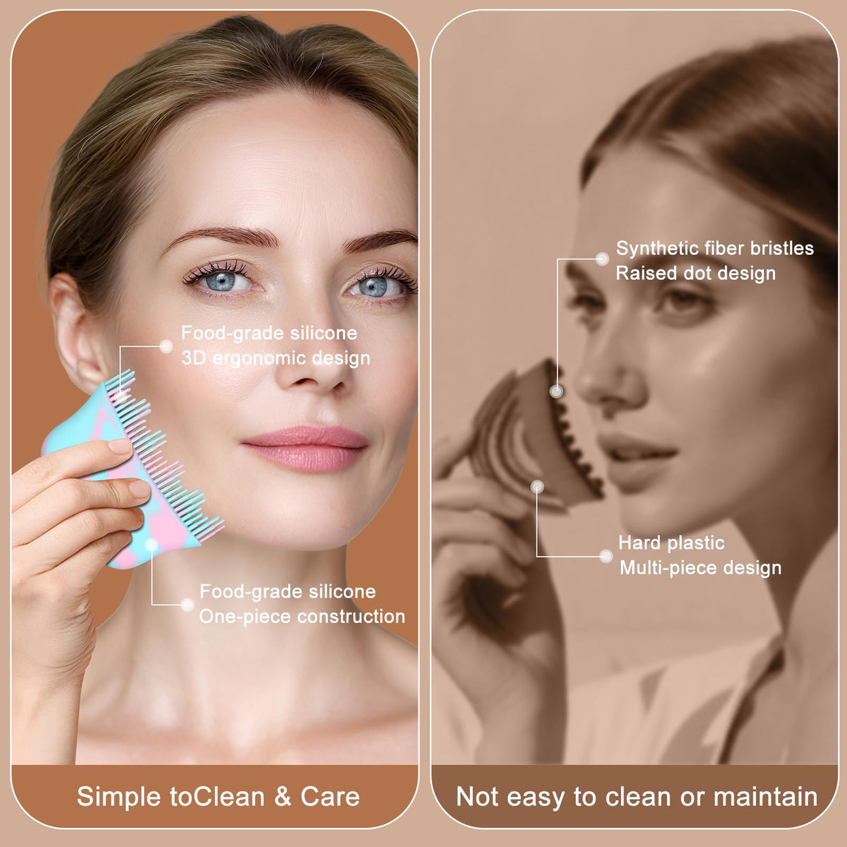 Lymphatic Contour Face Brush, Silicone Lymphatic Drainage Massager, Dry Brush Alternative to Gua Sha for Face and Body EraEleph buy supplements Au