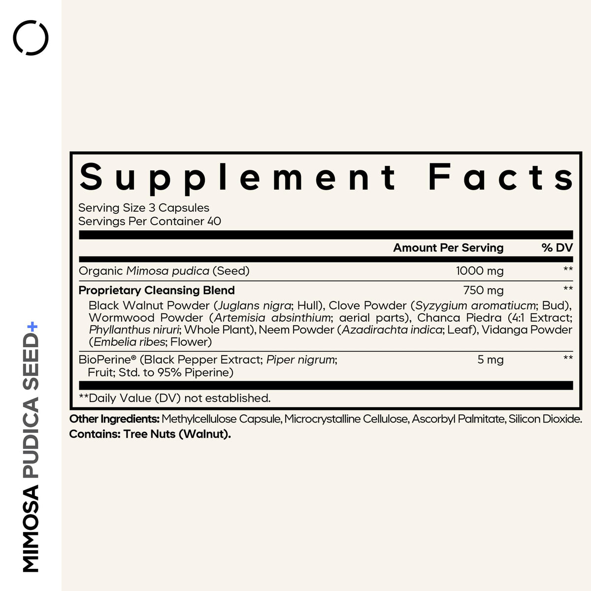 Codeage Organic Mimosa Pudica Seed Capsules - Mimosa Pudica Seeds Supplement - Black Walnut, Cloves, Vidanga, Neem, BioPerine - All in One - Sensitive Plant Pills - Non-GMO & Vegan - 120 Capsules CodeageBuy Supplements Australia