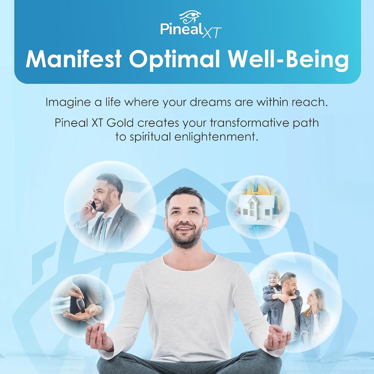 Pineal XT Gold Pineal Gland Supplement, Third Eye Awakening | Focus and Memory Supplement for Brain, 7 Powerful Ingredients Detox and Activate Your Pineal Gland, 30 Count, 1 Daily