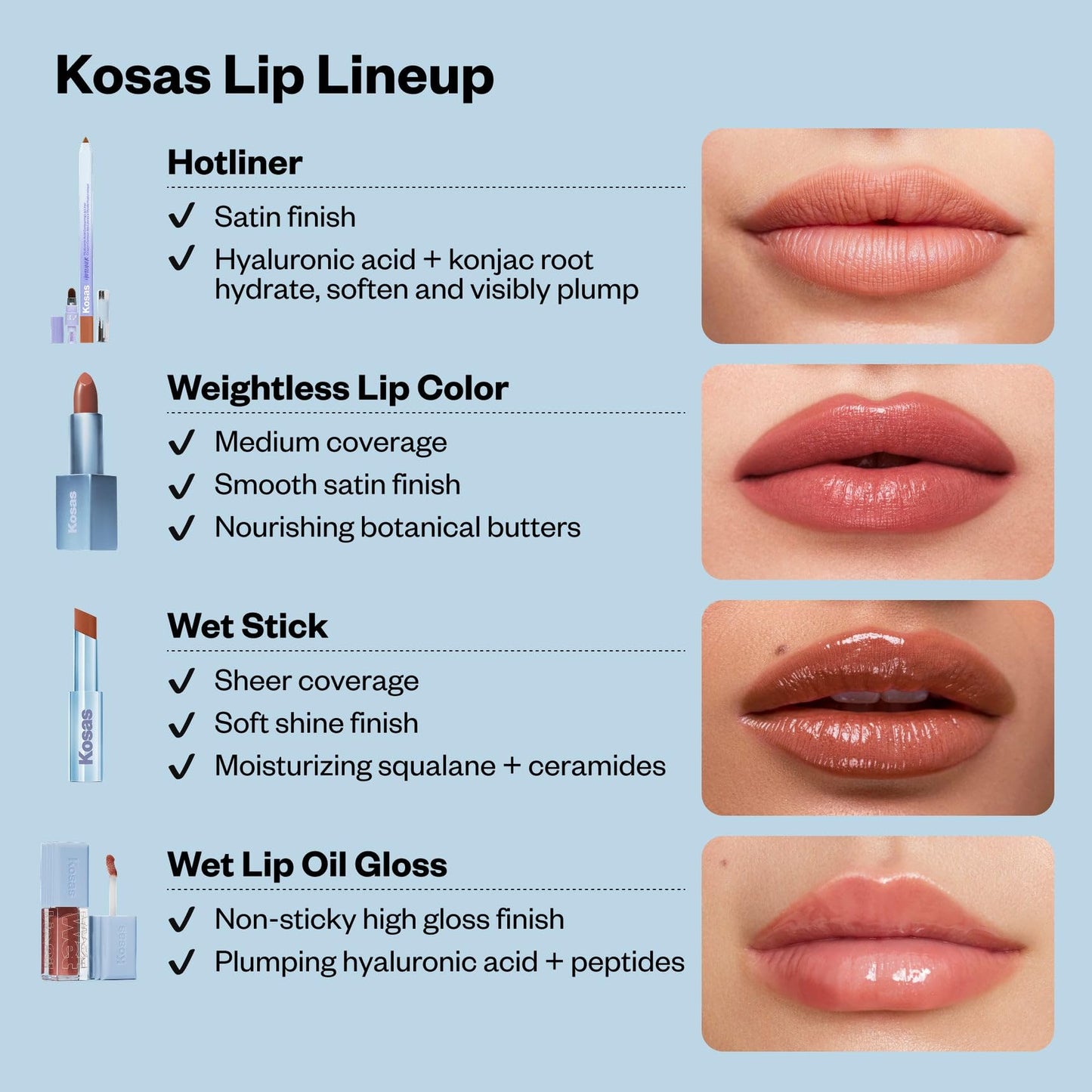 Kosas Wet Lip Oil Gloss – Plumping Peptide Lip Treatment Gloss in Sheer Rich Brown, Hydrating with Hyaluronic Acid, Peptides & Plant Oils, Non-Sticky, Vegan, Clean Beauty Lip Gloss (Cola) 0.15 oz Kosas buy supplements Au