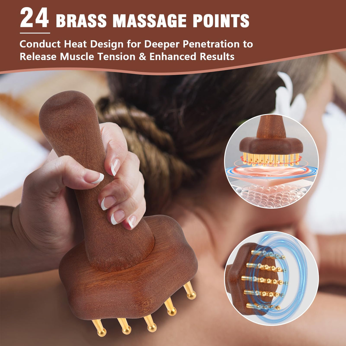 KintKita Wood Therapy Massage Tools,Lymphatic Drainage Massager Helps Reduce Cellulite for Belly Arms & Legs, Anti Cellulite Massager Body Sculpting Tools for Body Contouring & Muscle Relief KintKita buy supplements Au