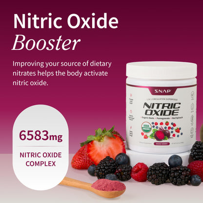 Snap Supplements Organic Beet Root Powder Nitric Oxide Supplement for Men & Women, Red Spinach & Pomegranate, Supports Healthy Energy & Blood Pressure Already in Normal Range, 30 Servings, Mixed Berry Snap Supplements buy supplements Au