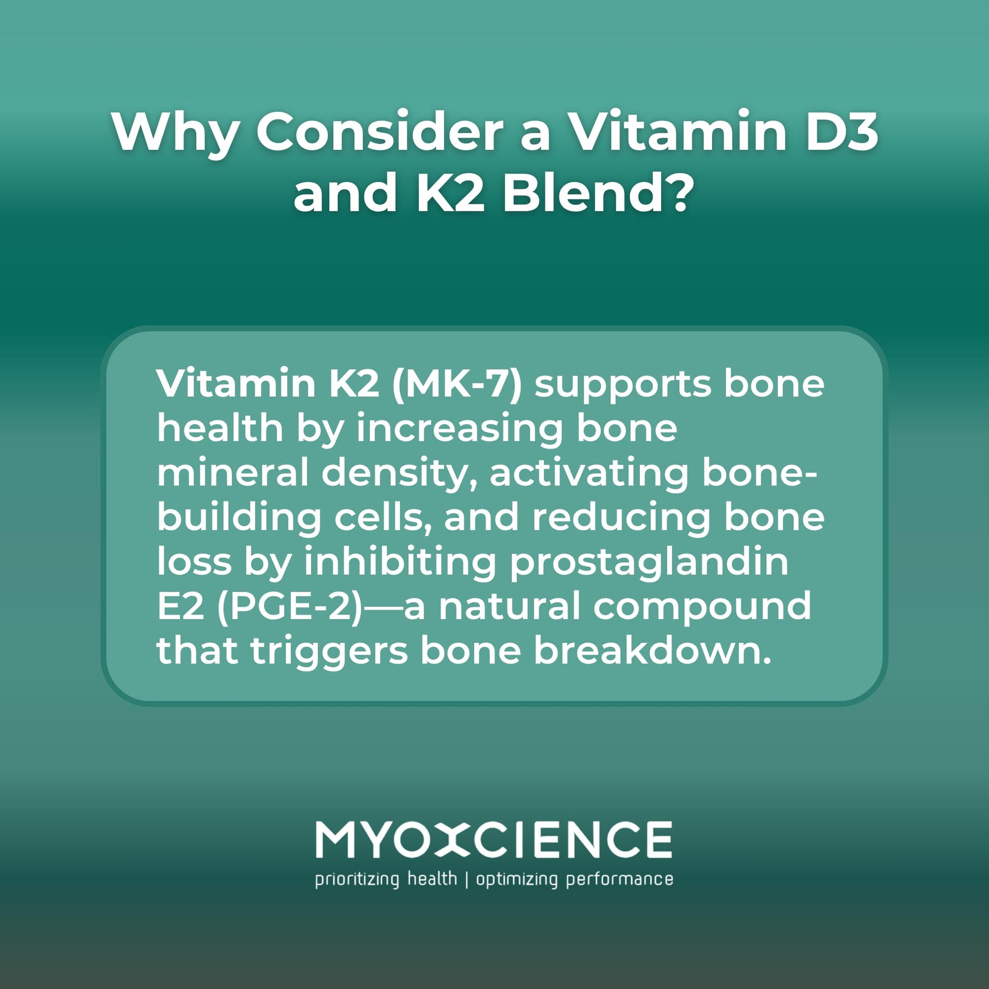 MYOXCIENCE Vitamin D3 + K2 Essential Micronutrients | Vitamin D3 5,000 IU | Vitamin K2 as MK-7 90 mcg (90 Vegetarian Capsules) MYOXCIENCE buy supplements Au