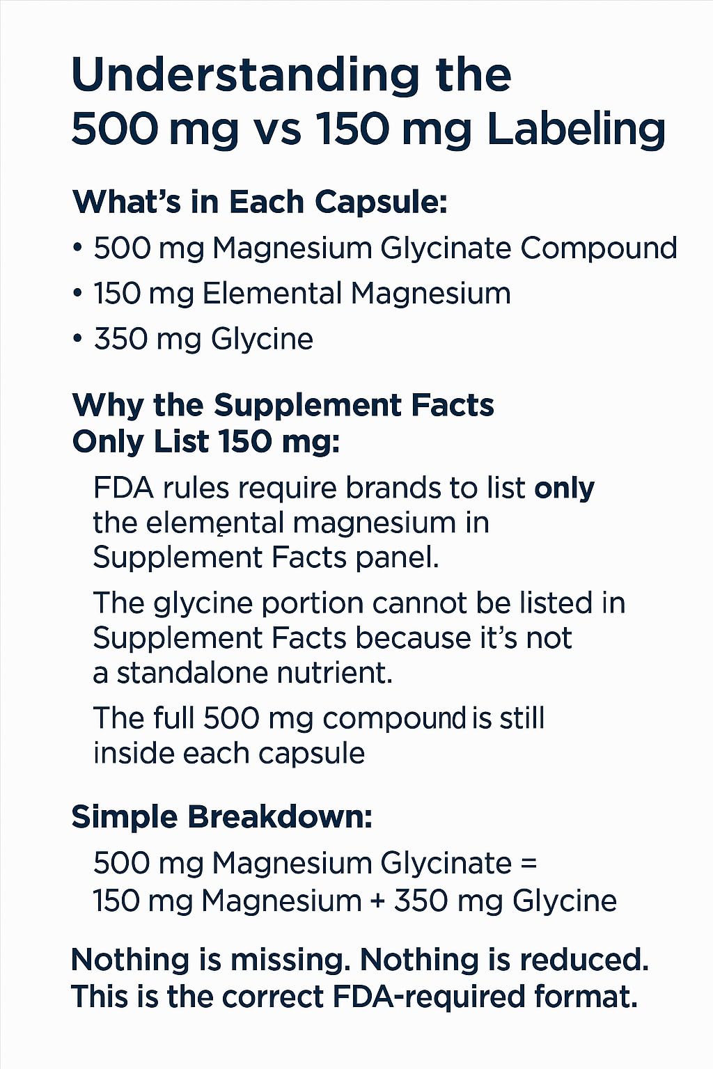 Magno-Humphries Magnesium Glycinate 500 mg - 100 Capsules | Gentle Chelated Form | Muscle, Nerve & Bone Support | Dietary Supplement | GMP Manufactured in The USA Magno-Humphries buy supplements Au