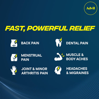 Advil Dual Action Back Pain Caplets Delivers 125mg Ibuprofen and 250mg Acetaminophen Per Dose for 8 Hours of Back Pain Relief - 144 Count Advil buy supplements Au