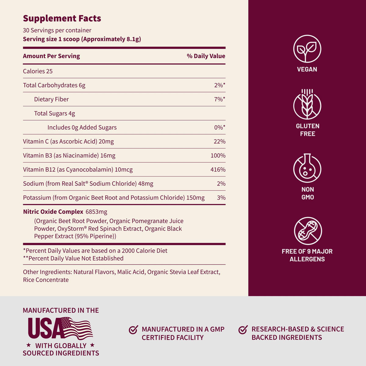Snap Supplements Organic Beet Root Powder Nitric Oxide Supplement for Men & Women, Red Spinach & Pomegranate, Supports Healthy Energy & Blood Pressure Already in Normal Range, 30 Servings, Mixed Berry Snap Supplements buy supplements Au