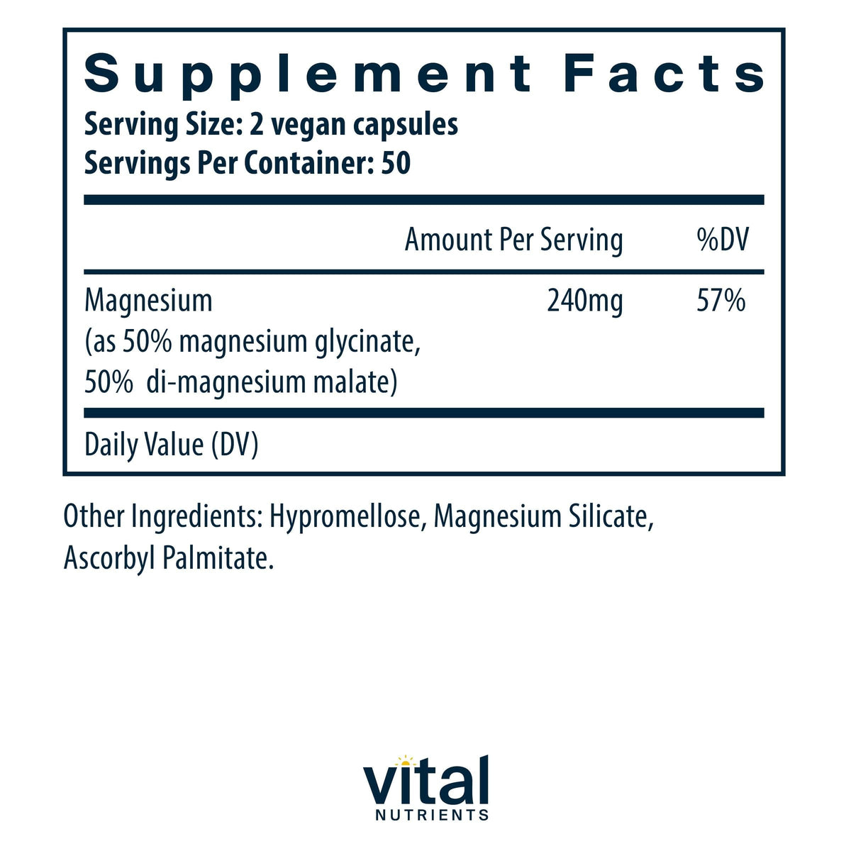 Vital Nutrients Magnesium Glycinate + Malate - 120mg Vegan Magnesium Supplement for Women and Men - Muscle, Heart, Bone Support* - Promotes Relaxation