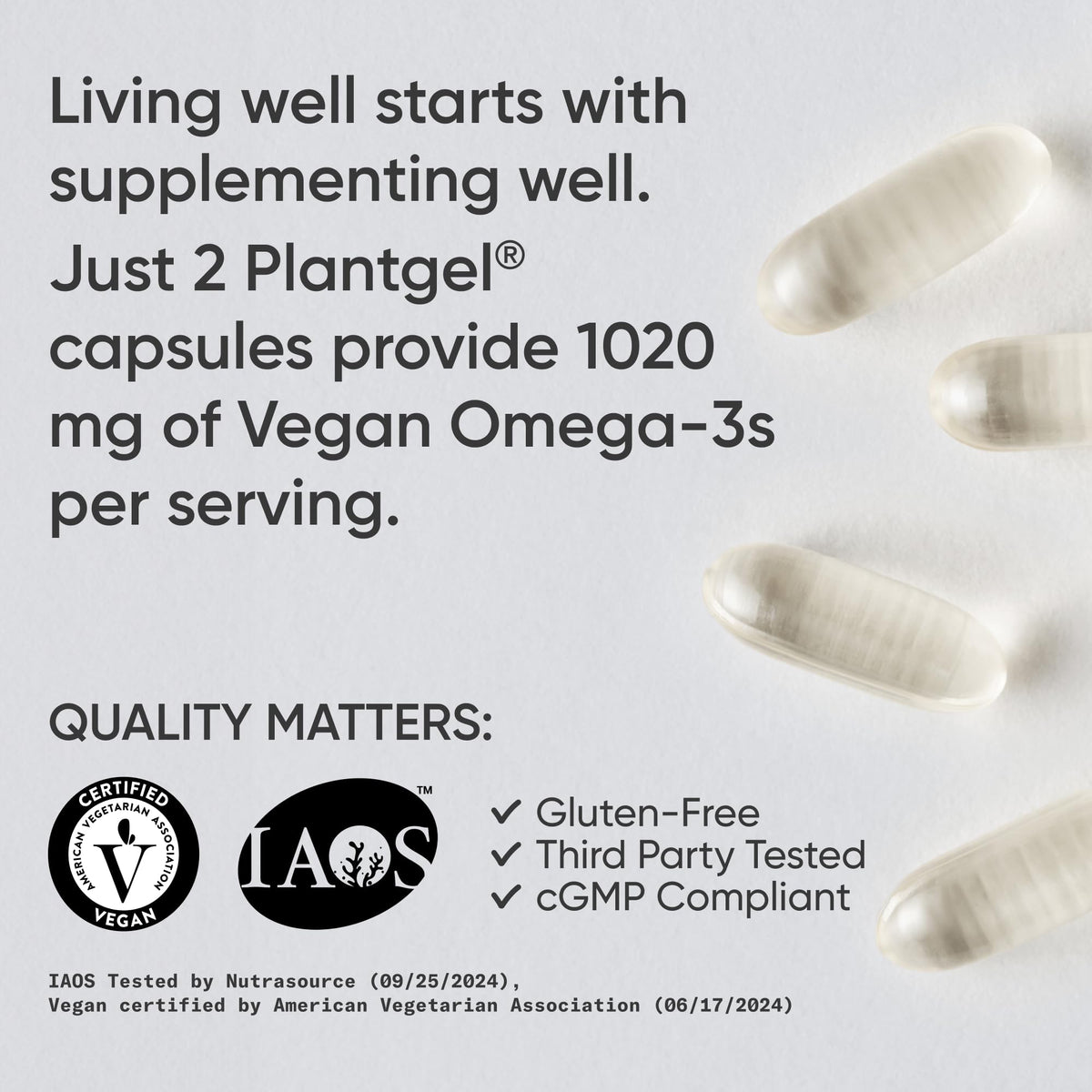 Sports Research Vegan Omega-3 Fish Oil Alternative from Algae Oil - Highest Levels of Vegan DHA & EPA Fatty Acids | Non-GMO Tested & Vegan Certified - 60 Veggie Softgels (Carrageenan Free) Sports Research buy supplements Au