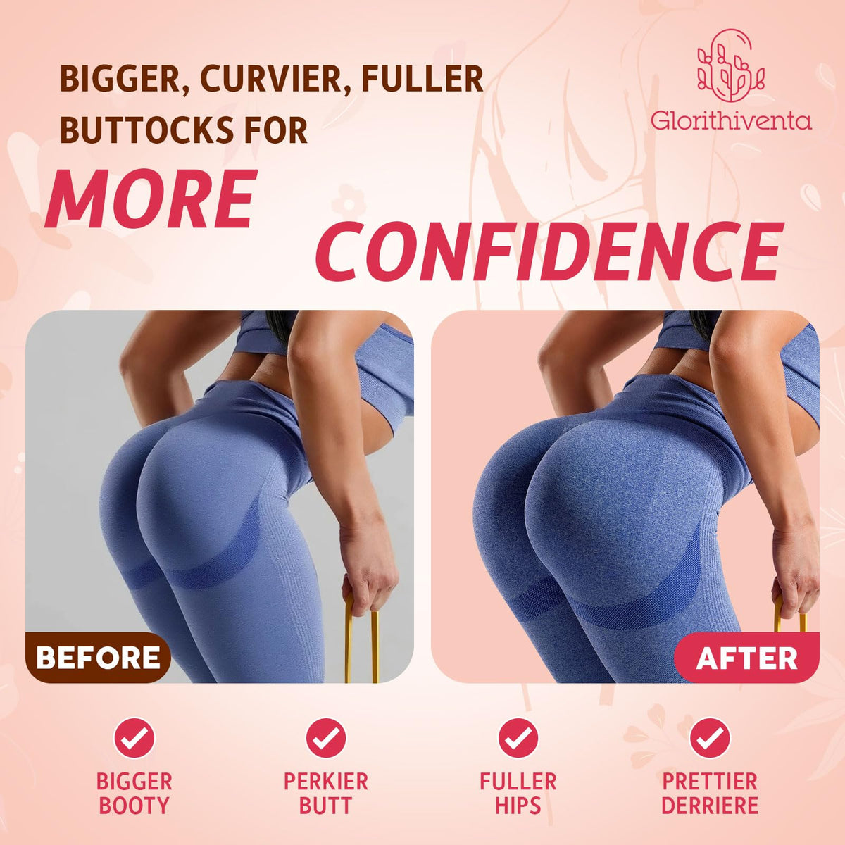 Glorithiventa Cholesterol & Booty Gummies Supplement Bundle - Plant Sterols & Stanols + CurvaBoost BBL Herb Blend & Creatine Monohydrate - Cholesterol Normal Level, Booty, Curves & Energy Glorithiventa buy supplements Au