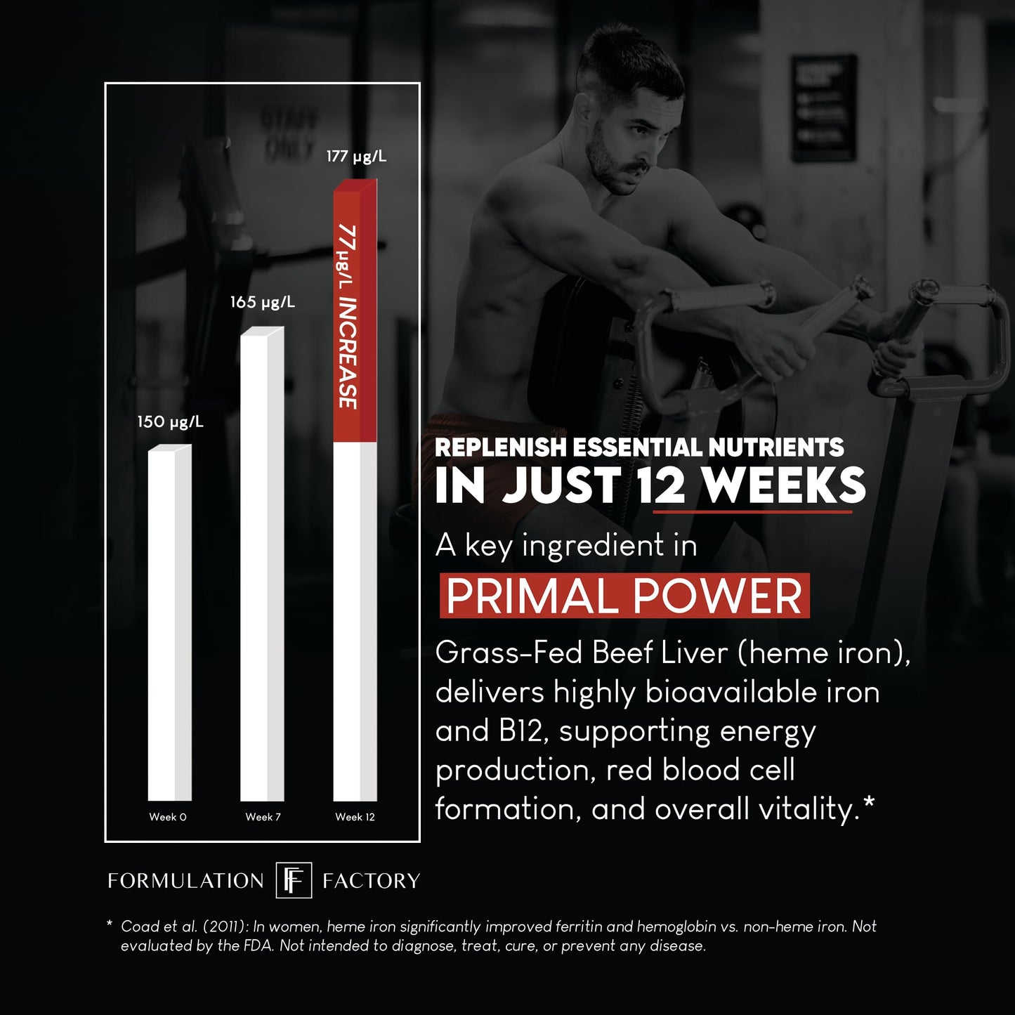 Formulation Factory Primal Power 10-in-1 Beef Organ Supplement - Grass Fed Beef Liver Capsules with Heart, Bone Marrow, Kidney, Testicle - Freeze Dried Organ - 120 Capsules, 2 Month Supply Formulation Factory buy supplements Au