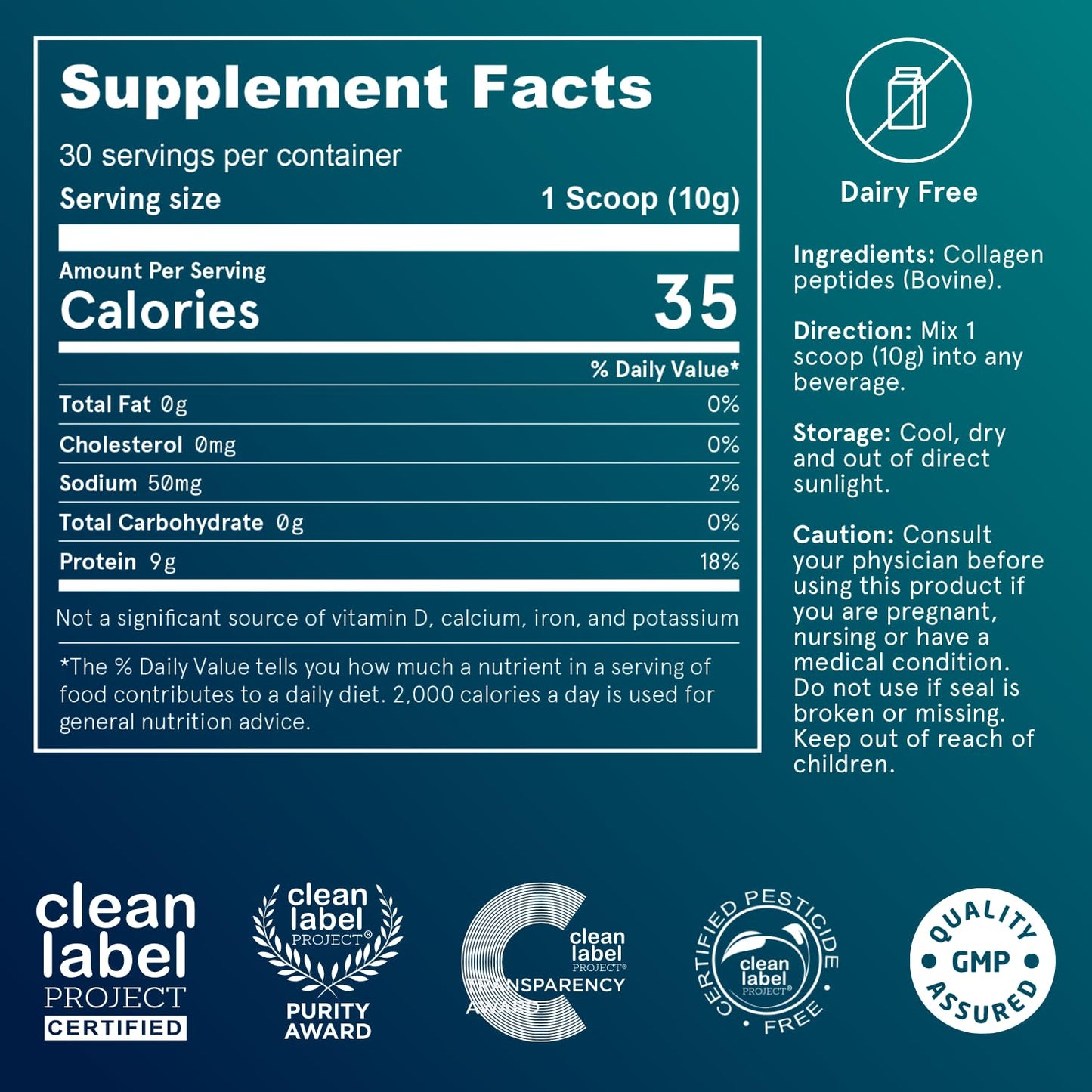 Puori Pure Collagen Peptides Powder, Unflavored - 10g of Grass-Fed Hydrolyzed Bovine Collagen Supports Skin Health, Hair & Nail Strength, Joint Pain & Mobility Support - 30 Servings Puori buy supplements Au
