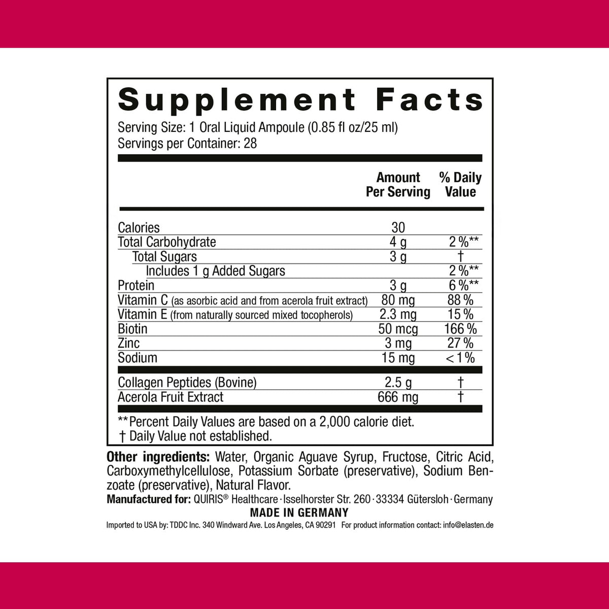 ELASTEN Clinically Tested Collagen Complex for Radiant Skin from Within – Reduces Fine Lines – Supports Healthy Connective Tissue – 28 Liquid Collagen Ampoules (0.85 fl oz / 25 ml Each) Elasten buy supplements Au