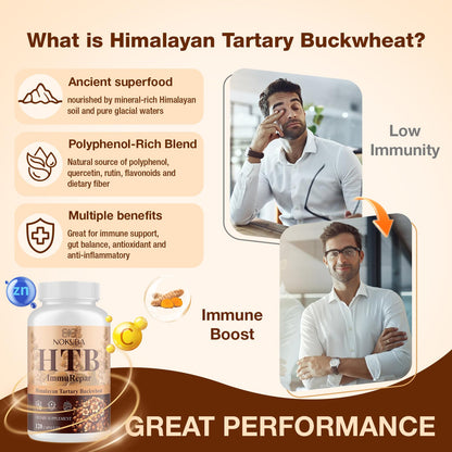 Nokuba Polyphenols Supplement for Immune Support | Himalayan Tartary Buckwheat Sourced | Polyphenol Superfood with Quercetin, Curcumin | Immune Booster, Antioxidant, Anti-inflammatory - 120 Capsules Nokuba buy supplements Au