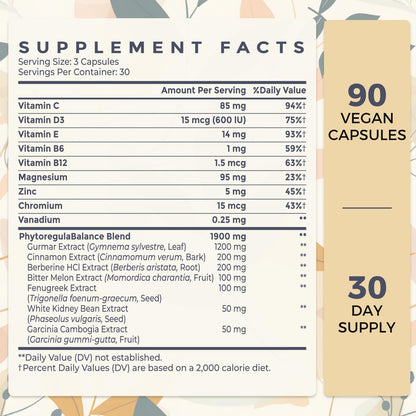 Sundhedsliv 16 in 1 Blxxd Sugr Effective Gymnema Sylvestre Supplement 2100MG | with Berberine, Cinnamon, Bitter Melon | Vitamins, Magnesium & Chromium | 2Pack SundhedslivBuy Supplements Australia