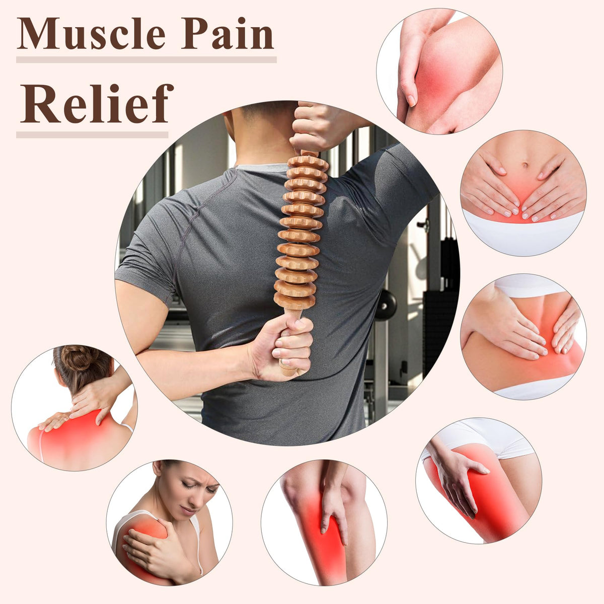 Dukucr 3Pcs Wood Therapy Massage Tools Lymphatic Drainage Massager Wooden Massager Body Sculpting Tools for Maderoterapia,Anti-Cellulite,Pain Relief(3-in-1 Massager) Dukucr buy supplements Au