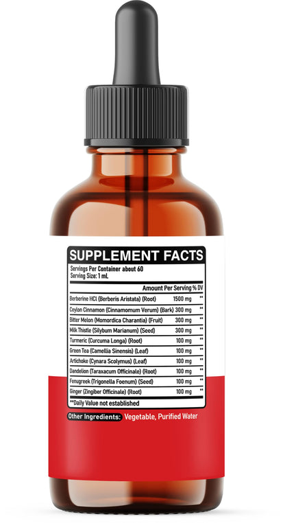 DEDICAD 10in1 Berberine HCl Drops - Liposomal Berberine Liquid - Activator Berberine with Ceylon Cinnamon, Bitter Melon, and 7 More - 60ml DEDICAD buy supplements Au