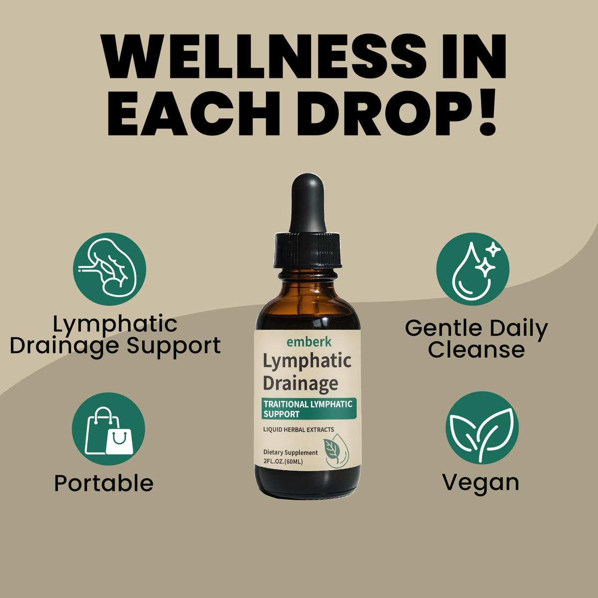 Lymphatic Drainage Drops, 2000mg Herbal Blend with Elderberry & Echinacea Dandelion，– Supports Lymphatic Drainage, Immune System & Detox 2 fl oz (2pcs) Generic buy supplements Au