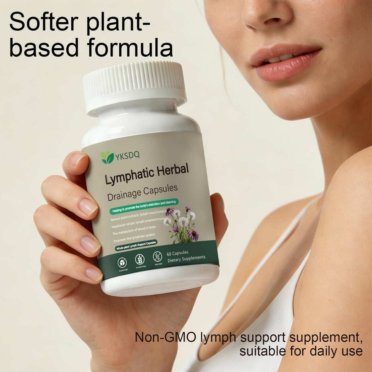 PKQLQ Lymph Drainage Capsules | Natural Detoxification Help Maintain the Healthy Fluid Balance of Both Women and Men, Promote Blood Virculation and Maintain Good Health. 60 Capsules (1) PKQLQ buy supplements Au