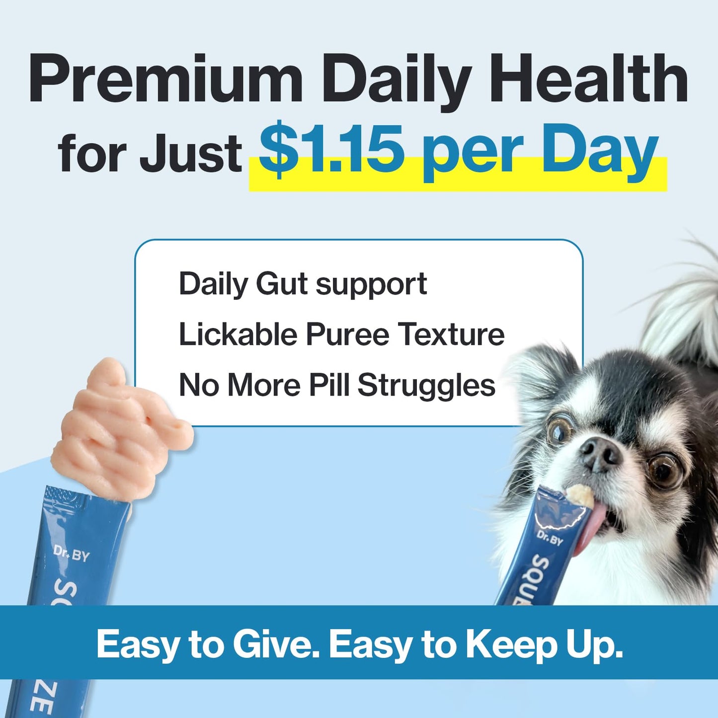 Doctor By Squeeze Probiotics for Dogs Gut Health Immunity Skin&Allergy Care Diarrhea Relief Digestive Stomach Support with L. crispatus KT-11 Lickable Paste Formula Individually Packaged, Chicken Doctor By buy supplements Au