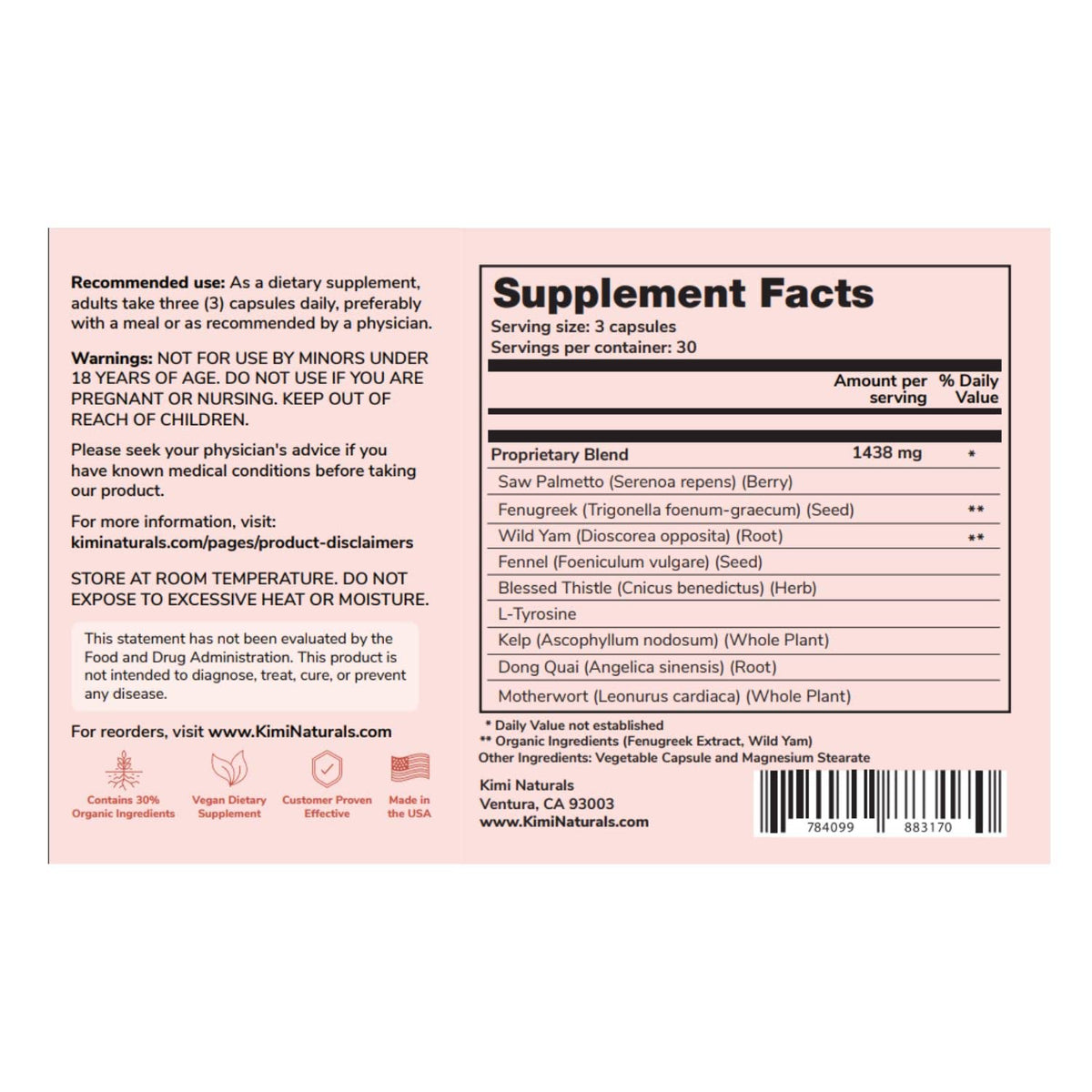 KIMI Naturals Breast Max Plus - Breast Enhancement Pills | Breast Enlargement Supplements with Fenugreek, Breast Growth, Supports Breast Firmness | 90 Capsules KIMIBuy Supplements Australia