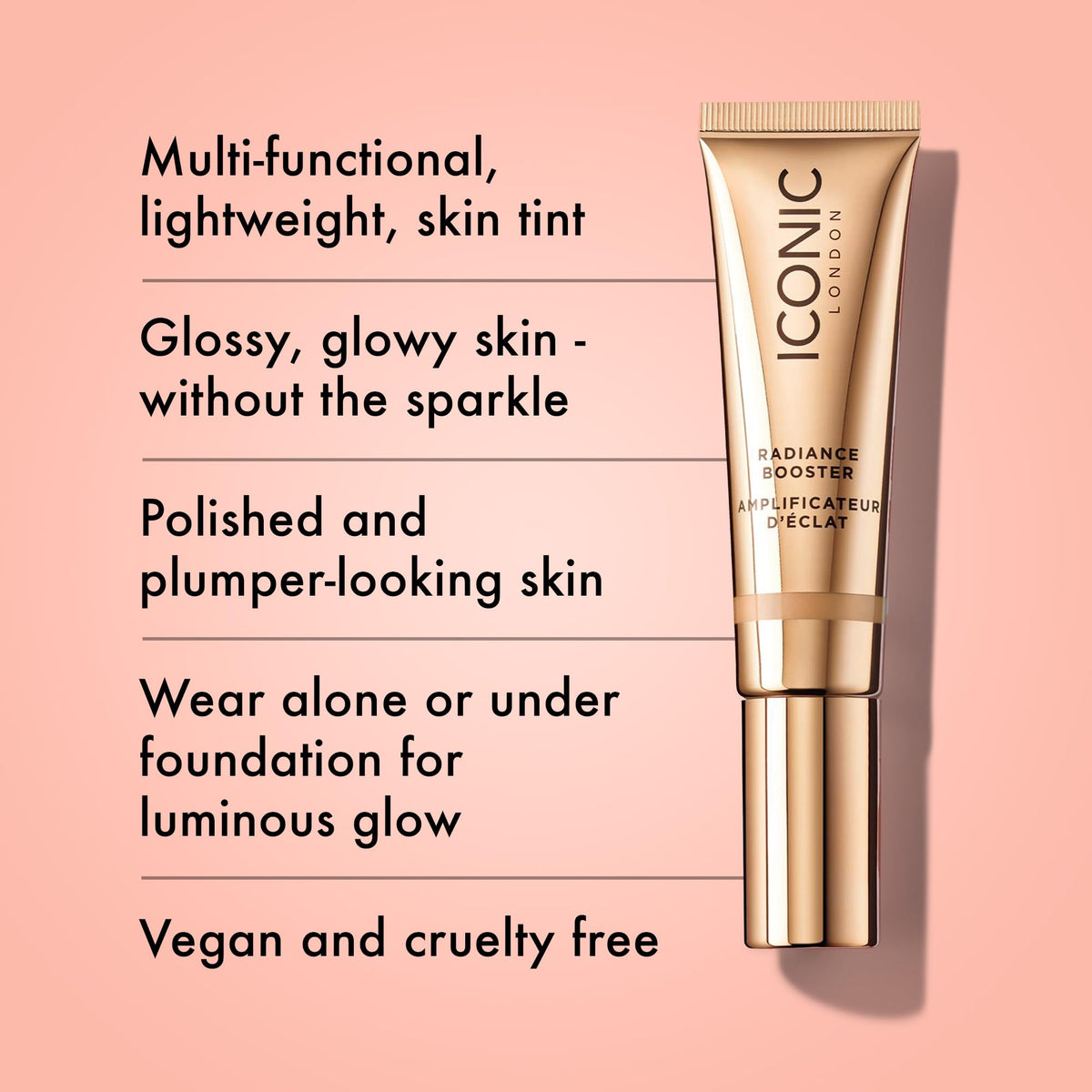 ICONIC LONDON Radiance Booster | Liquid Radiance Lightweight Skin Tint for a Glowy Makeup Look, Cruelty Free, Vegan Makeup (Honey Glow) 30 mL/ 1.01 Fl Oz ICONIC LONDON buy supplements Au