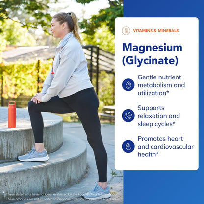 Pure Encapsulations Magnesium (Glycinate) - Supplement to Support Stress Relief, Sleep, Heart Health, Nerves, Muscles, and Metabolism* - with Magnesium Glycinate - 180 Capsules Pure EncapsulationsBuy Supplements Australia