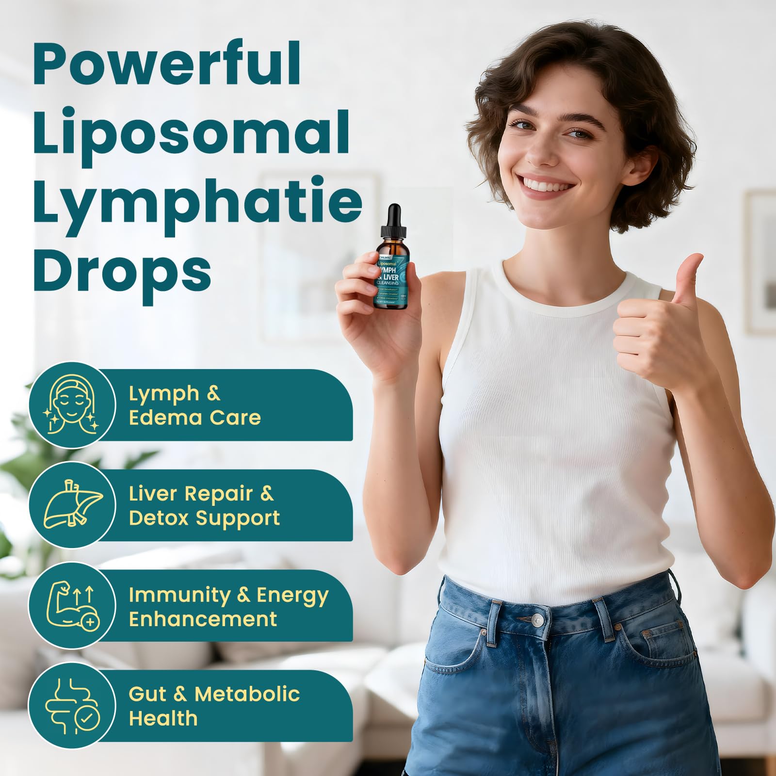 Liposomal Lymphatic Drainage Drops - 21 in 1 Liver Cleanse Detox & Repair with Milk Thistle, Echinacea, Burdock Root, Liposomal Glutathione, Vitamin Complex ''Lymph-Liver'' Gut & Metabolic Health CFILIHTC buy supplements Au