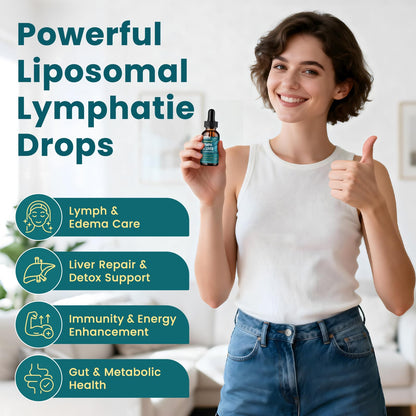 Liposomal Lymphatic Drainage Drops - 21 in 1 Liver Cleanse Detox & Repair with Milk Thistle, Echinacea, Burdock Root, Liposomal Glutathione, Vitamin Complex ''Lymph-Liver'' Gut & Metabolic Health CFILIHTC buy supplements Au