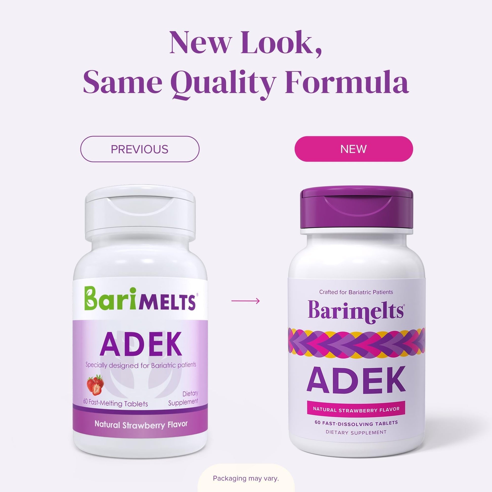 Barimelts ADEK - 60 Fast-Dissolving Tablets (2-Month Supply) - Sugar-Free Bariatric Vitamins for Women Including Vitamin A, Vitamin D, Vitamin E & Vitamin K, Natural Strawberry Flavor BariMelts buy supplements Au