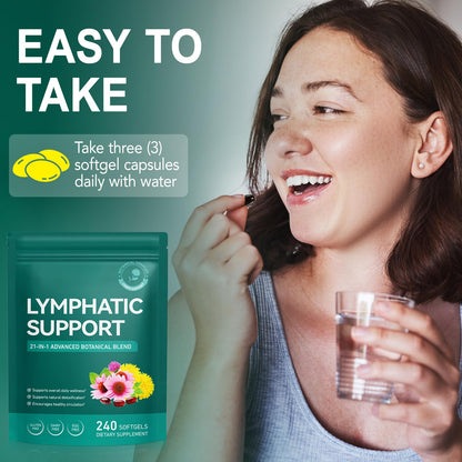 Vawcrn Lymphatic Drainage Supplement, 21-in-1 Advanced Botanical Complex, with Burdock Root, Dandelion, Supports Promotes Healthy Circulation & Circulation, 240 Softgels Vawcrn buy supplements Au