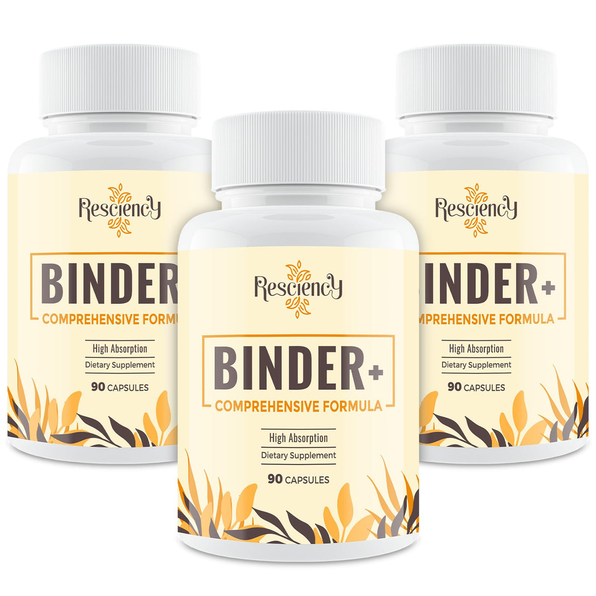 Resciency Detox Binder Supplement – Activated Charcoal, Zeolite, Bentonite Clay, Milk Thistle, Proprietary Blends - Liver & Gut, Max Absorption, 90 Vegan Capsules