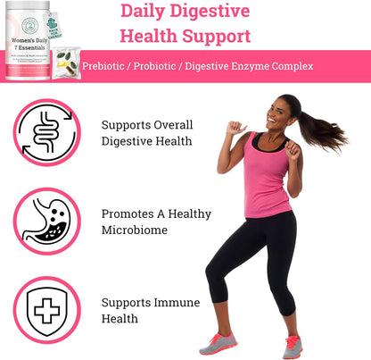 Women’s Daily 7 Essentials Vitamin Pack + Magnesium Bisglycinate Complex | Complete Nutrient Support for Energy, Immunity, Digestion, Muscle Function, Focus, and Overall Wellness