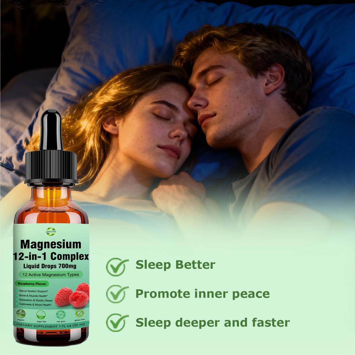Magnesium 12 in 1 Complex Liquid Drops 700mg, High Absorption Magnesium Glycinate Citrate Malate Taurate & 8 Forms, Magnesium Complex Blend Supplement for Sleep Muscle Nerve Energy Heart Health JUIWEFKK buy supplements Au