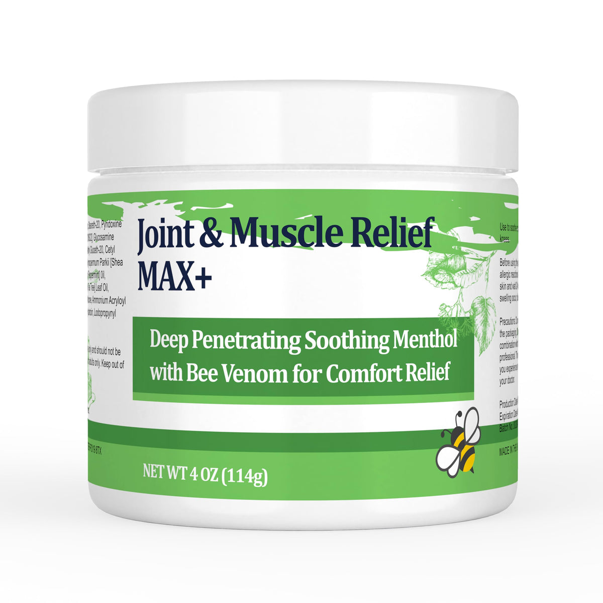 DUBOONAIO Max Energy Bee Venom Cream, Muscle Joint Soothing Cream, Pure Natural, for Back, Neck, Hands, Feet, Shoulder, Leg, Knee, Ankle Care DUBOONAIOBuy Supplements Australia