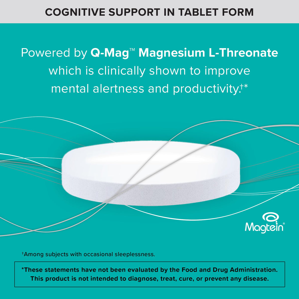 Qunol Q-Mag Magnesium L-Threonate Tablets, 2000mg of Magtein to Help Support Cognitive Performance, Improve Mental Alertness & Productivity, Supports Restful Sleep, High Absorption, 60 Count QunolBuy Supplements Australia