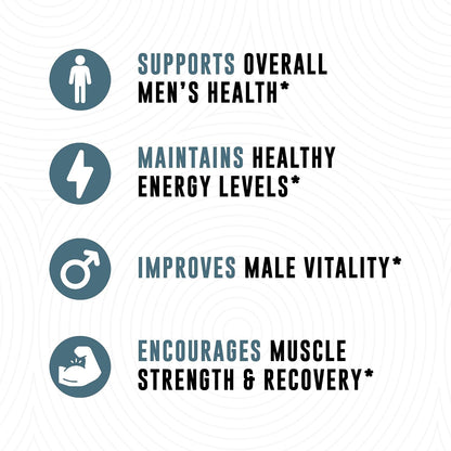 Boron Supplement For Men With Tongkat Ali - Vitamin D3, Zinc Picolinate 30mg, Longjack Tongkat Ali For Men - Boron Citrate 10mg For Men’s Health - Non GMO, Gluten Free, No Allergens - 60 Count