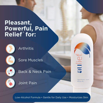 China-Gel Aulief Pain Relief Cream Arthritis & Muscle Rub for Sore Muscles & Joint Pain, Neck, Knee & Back Aches, Premium Mint Green Topical Gel, 6 oz Tottle China-GelBuy Supplements Australia