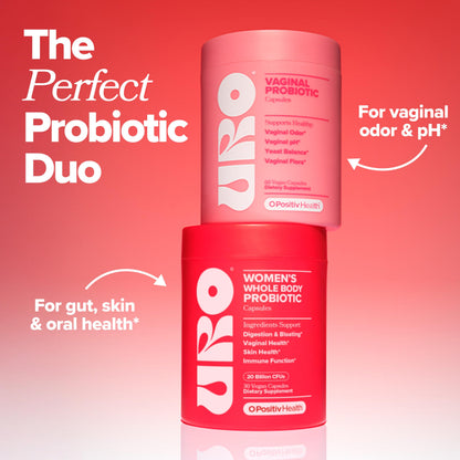 O Positiv URO Women’s Probiotic – All-in-one Probiotic for Women - Vaginal, Gut, Skin, and Oral Microbiome Health – 20B+ CFUs, Licorice Root, Dandelion – Non-GMO, Vegan, Gluten-Free – 30 Capsules O Positiv buy supplements Au