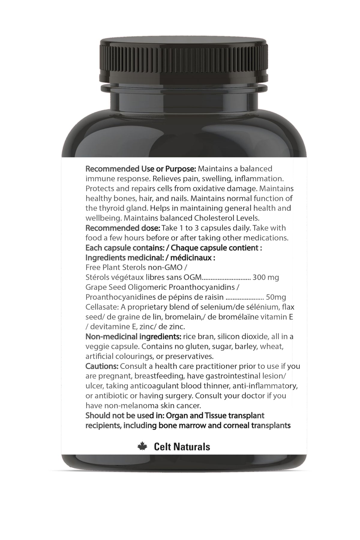 Celt Immunocare 60 v-caps - Potent Seasonal Allergy Blend - Adult Immunity Support - Cholesterol Modulator - Plant Sterols Ultra Strength - 7 Key Immunity Enhancing Ingredients Celt Immuno-CareBuy Supplements Australia