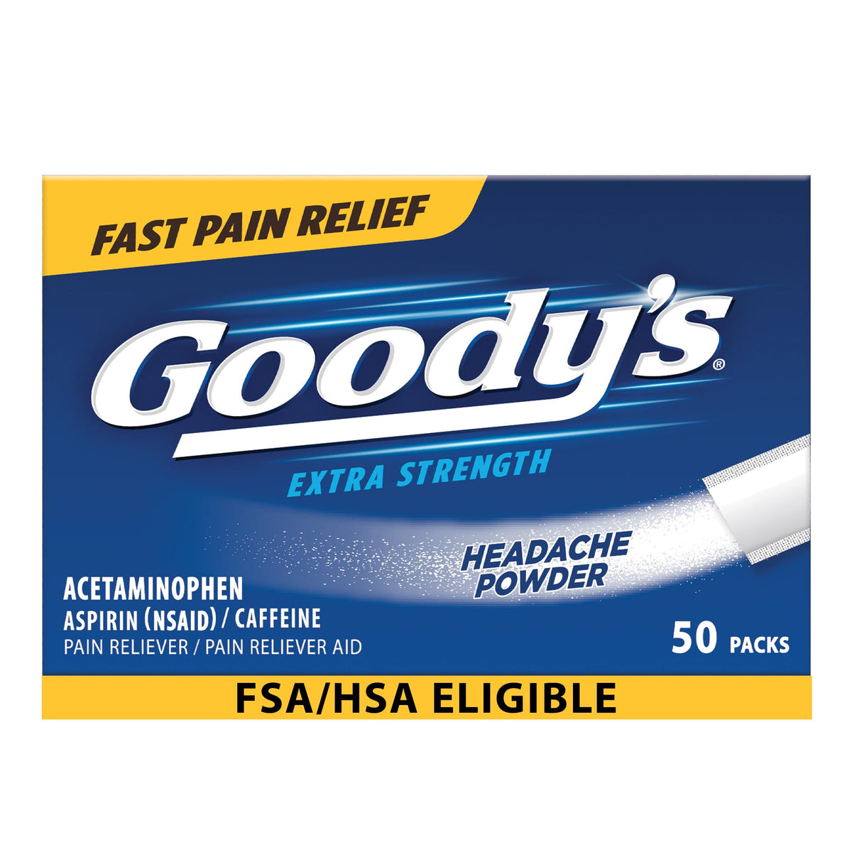 Goody's Pain Relief Powders, Extra Strength Headache Powder, 50 ct (Pack of 1) Goody's buy supplements Au