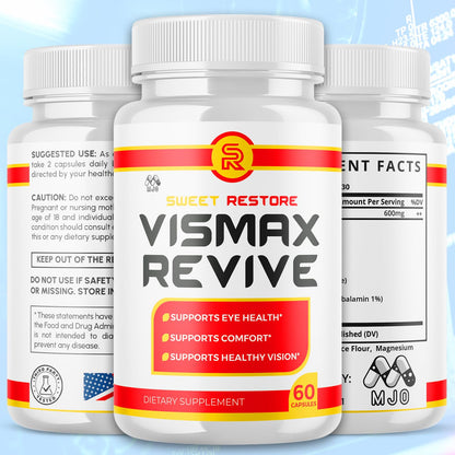 Vismax Revive Capsules, Official VismaxRevive Vision Support Supplement with All Natural Ingredients, Advanced Eye Health Formula and Vision Vitamin Supporting Wellness Naturally (60 Capsules) MJOBuy Supplements Australia