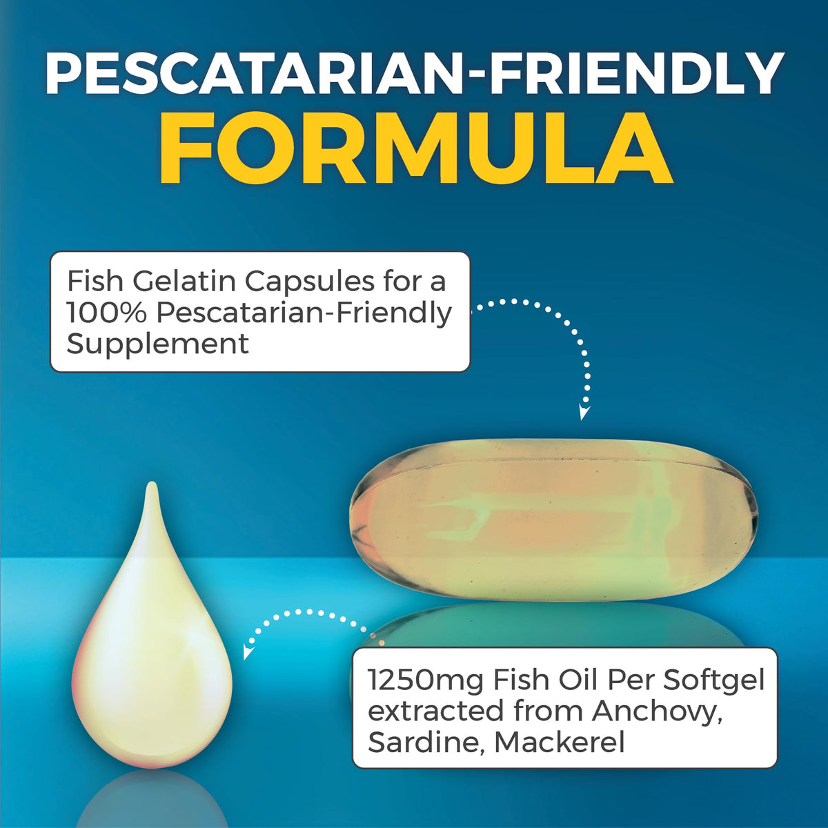 Triple Strength Omega 3 Fish Oil Supplement for Men and Women – 2500 mg High-Potency, Easy-to-Absorb Re-esterified Triglyceride Form, Pescatarian-Friendly DPA EPA DHA Omega 3 Supplement, 180 Softgels Viva Naturals buy supplements Au