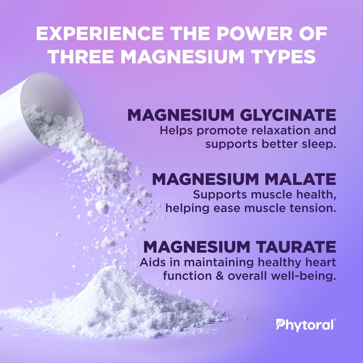 Highly Potent Magnesium Complex Capsules - Triple Magnesium Blend with Taurate Glycinate and Malate - 400mg Supplement Supports Relaxation & Overall Wellness Non-GMO Vegan - 90 Count Phytoral buy supplements Au