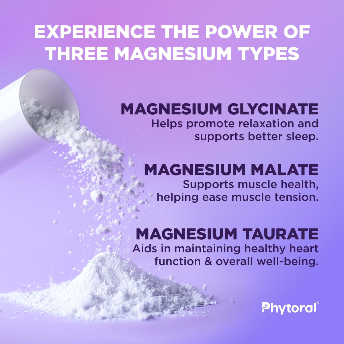 Highly Potent Magnesium Complex Capsules - Triple Magnesium Blend with Taurate Glycinate and Malate - 400mg Supplement Supports Relaxation & Overall Wellness Non-GMO Vegan - 90 Count Phytoral buy supplements Au