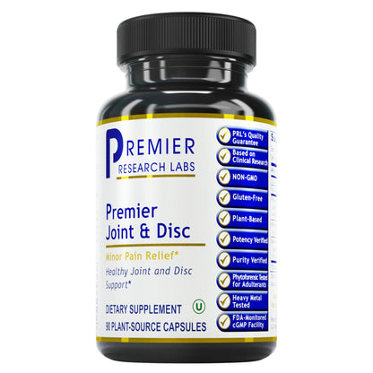 Premier Research Labs Joint & Disc Support Supplement - for Men & Women, Glucosamine, Joint Mobility and Muscle Health, Cartilage Repair, Gluten Free, Plant-Sourced - 90 Capsules Premier Research LabsBuy Supplements Australia