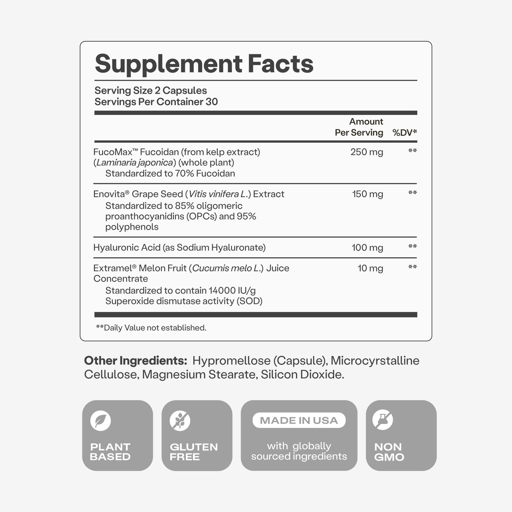 Humann Cardiovascular Health Daily, 4-in-1 Vascular & Blood Pressure Support, Grape Seed Extract Capsules & Hyaluronic Acid Circulation Supplements, Plant-Based Non-GMO, 60 Capsules Humann buy supplements Au