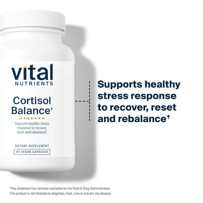 Vital Nutrients Cortisol Balance | Vegan Adrenal Support Supplements | Cortisol Manager Supports Energy & Stress Levels | Ashwagandha & Magnesium for Relaxation | Gluten, Dairy, Soy Free | 90 Capsules Vital Nutrients buy supplements Au