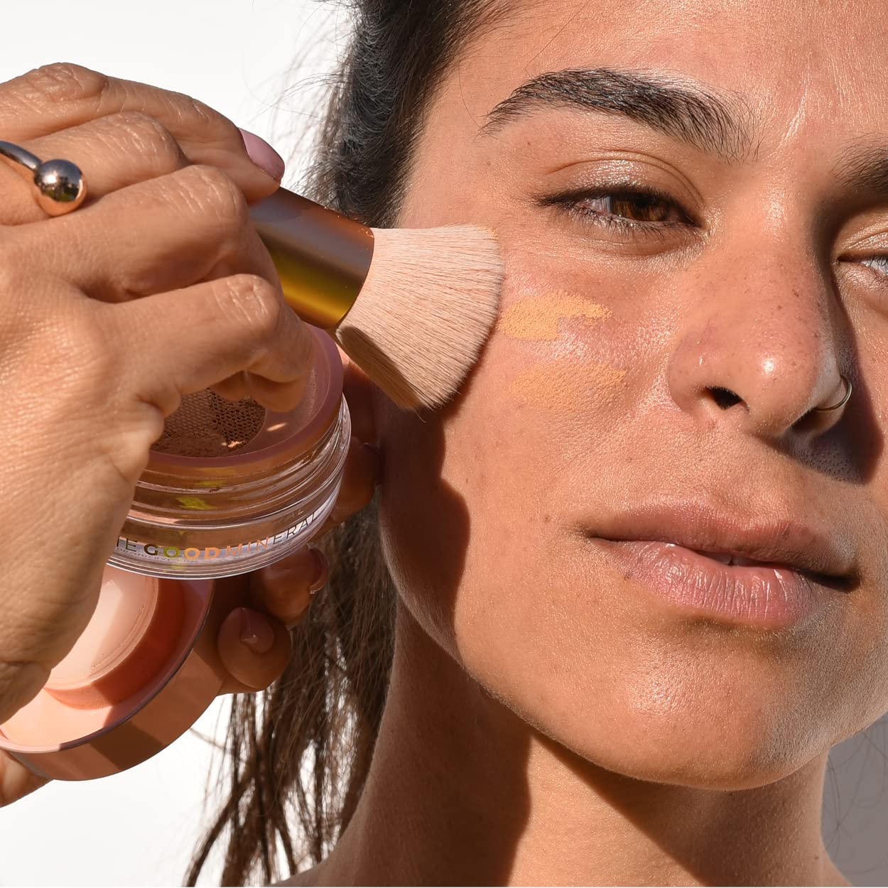 Iconic Flat Blending Brush - The Good Mineral | Best Brush for Loose Powder | Vegan THE GOOD MINERAL buy supplements Au