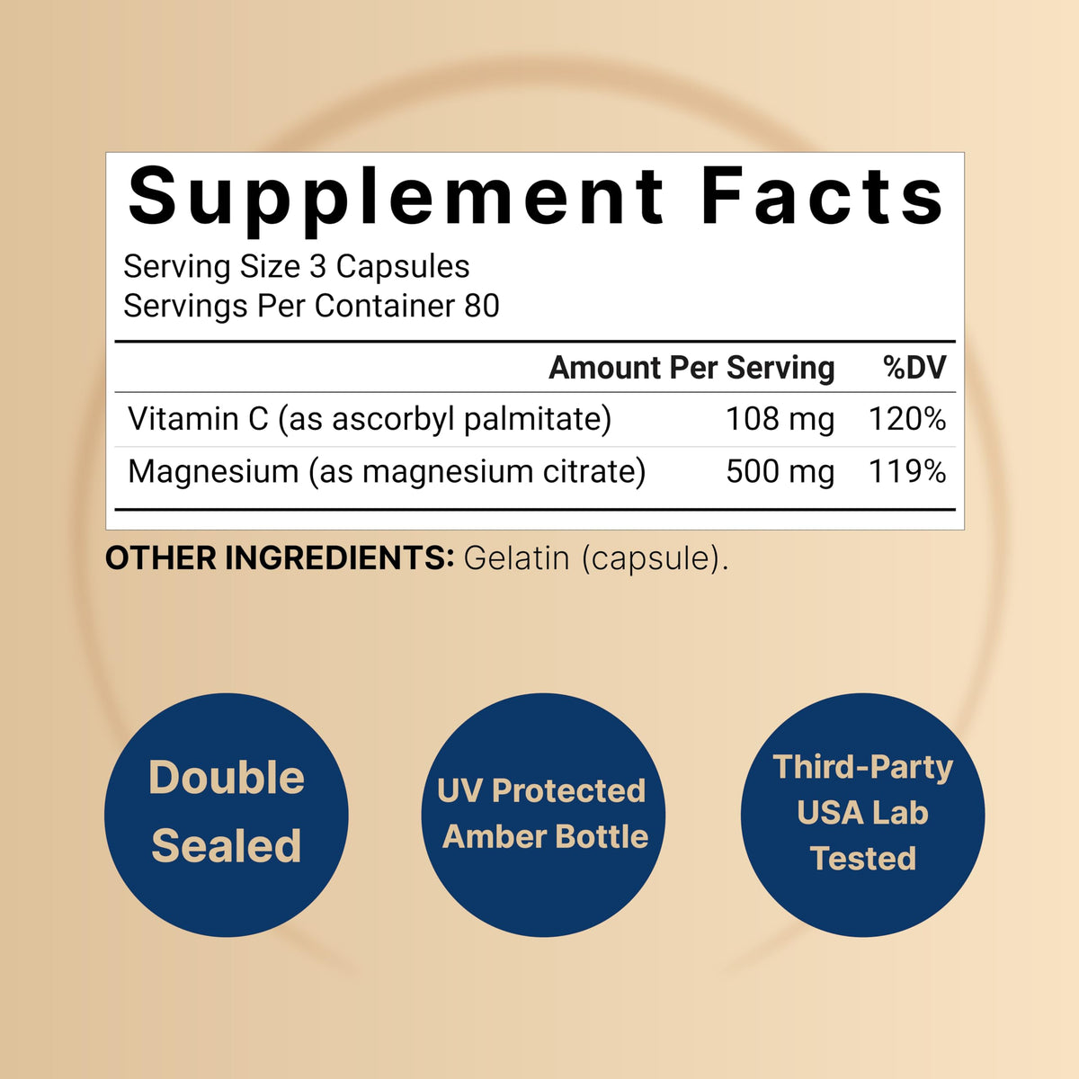 NatureBell Pure Magnesium Citrate 500mg per 3 Capsules Serving Size, 240 Capsules per Bottle | High-Purity Elemental Form | Non-GMO, Gluten-Free